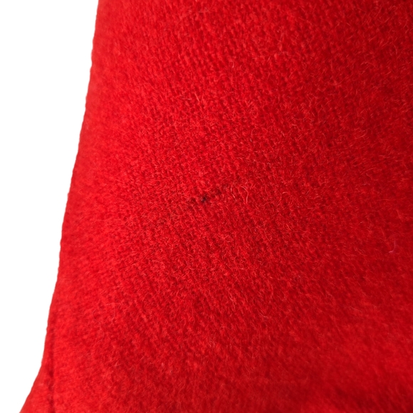 VINTAGE 80s Wool Blend 12 Red Elegant Coat Jacket - Picture 14 of 16